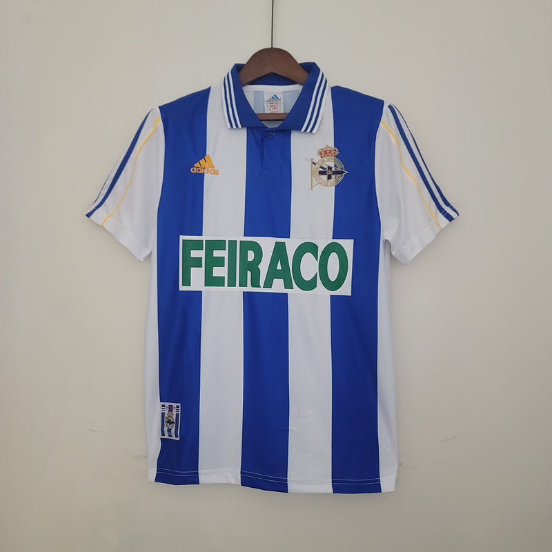Deportivo De La Coruña 1999/2000 Home retro short slave football jersey