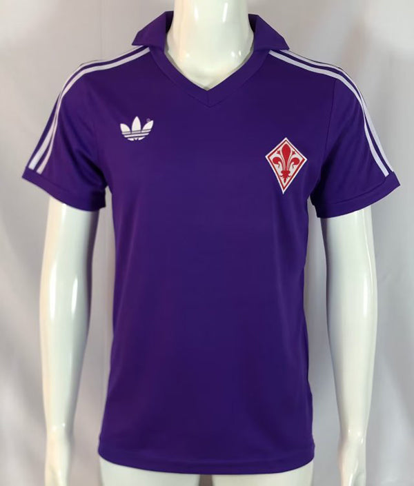 Fiorentina 1979/1980 Home Retro short slave football jersey