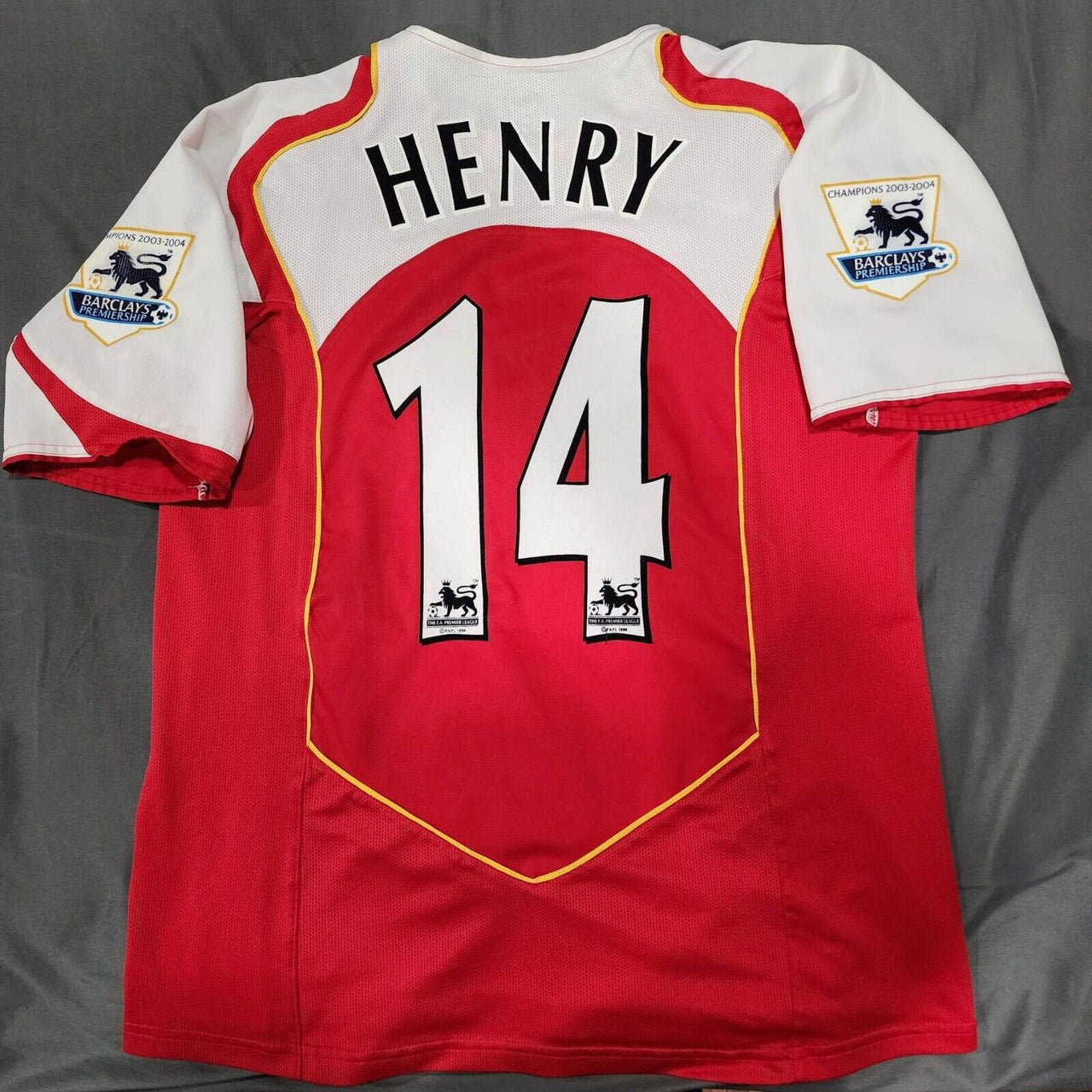 Thierry Henry #14 2004/2005 Arsenal home vintage football short slave jersey